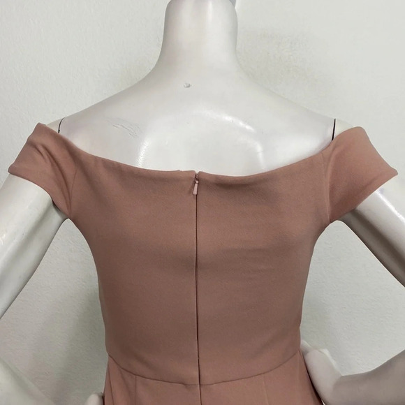 Jenny Yoo Dark Blush Larson Coquette Off The Shoulder Formal Maxi Dress Size 2 - Picture 8 of 12